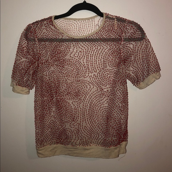 PATTERNED SEE THROUGH SHIRT - Picture 1 of 3